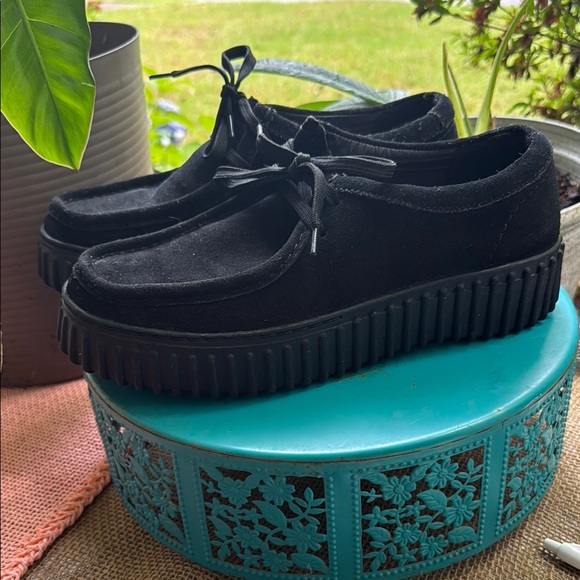 Clarks Suede Platform Creepers
